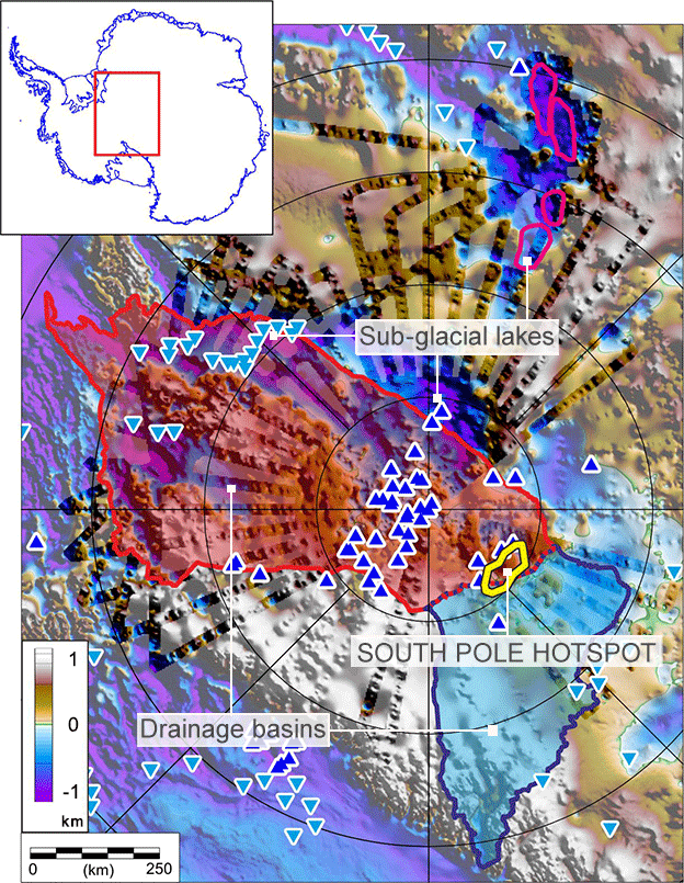 Map of South Pole