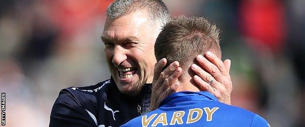 Nigel Pearson and Jamie Vardy