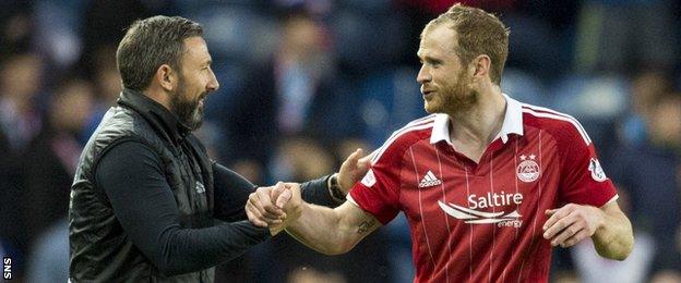 Derek McInnes and Mark Reynolds