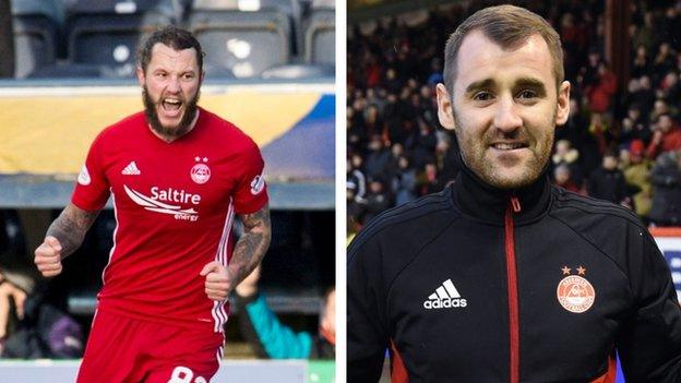 Aberdeen striker Stevie May and winger Niall McGinn