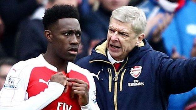 Danny Welbeck and Arsene Wenger