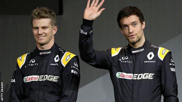 Jolyon Palmer and Hulkenberg