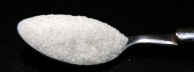 Sugar on a spoon