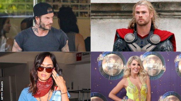 David Beckham, Chris Hemsworth, Megan Fox and Mollie King have all used personal trainers to help with their fitness