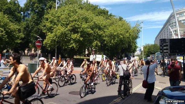 Bristol Naked Bike Ride by @njcanessa