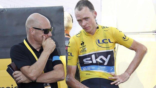 Sir Dave Brailsford (left) and Chris Froome