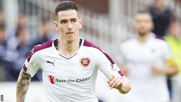 Hearts winger Jamie Walker