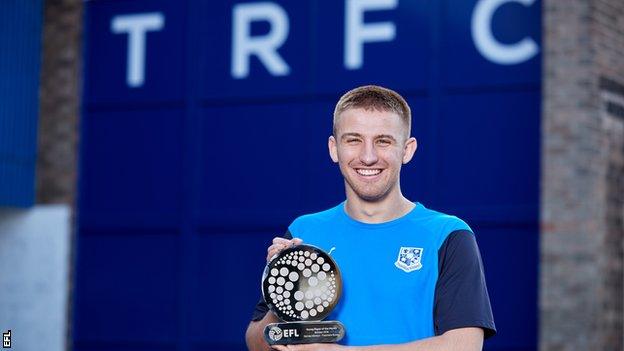 Harvey Gilmour first senior goals, including an 89th-minute winner, came in Tranmere's 4-3 win against Morecambe in October