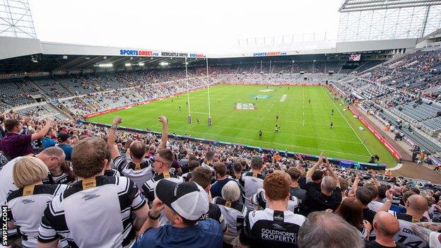 Hull FC fans at St James' Park