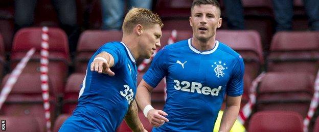 Rangers' Martyn Waghorn celebrates