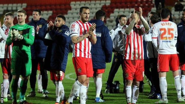 Stevenage players