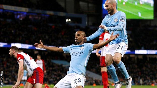 Manchester City goalscorer Fernandinho