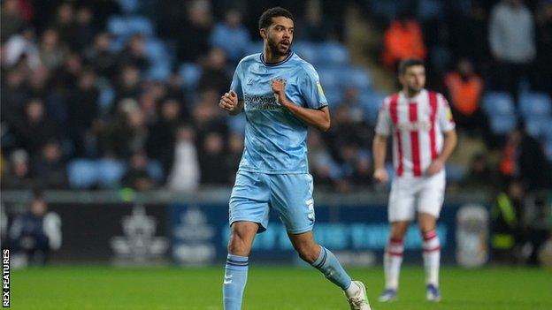 Jake Clarke-Salter playing for Coventry against Stoke City