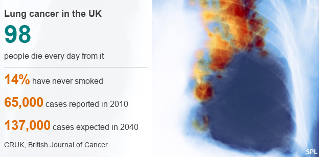 Lung cancer graphic