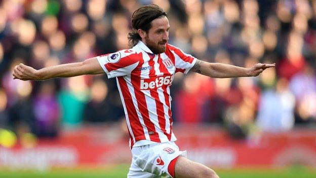 Joe Allen in action for Stoke City