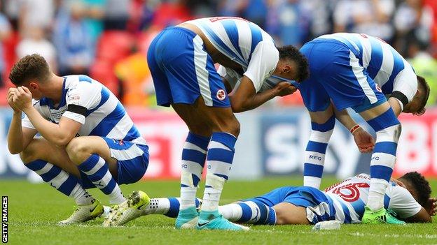 Reading players dejected