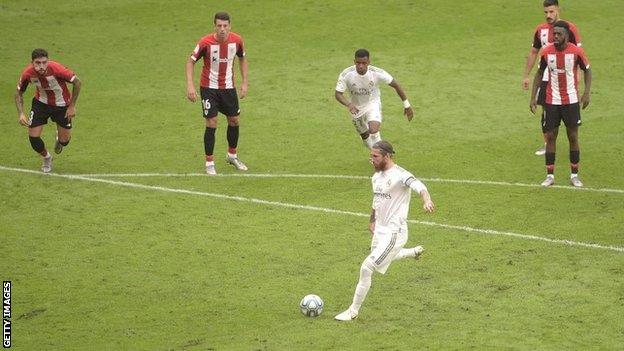 Sergio Ramos scores penalty