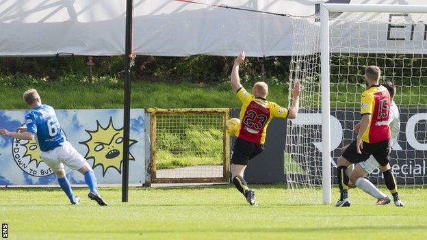 Steven Anderson (left) fires in the opener from a tight angle