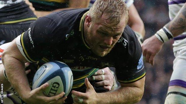 Mike Haywood in action for Northampton