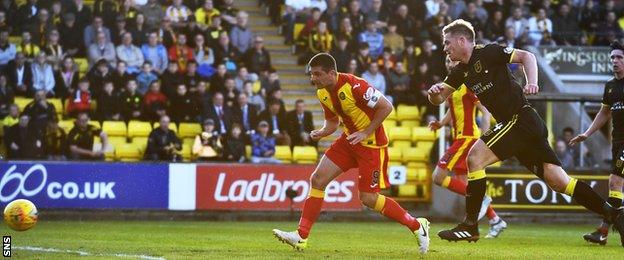 Kris Doolan heads Partick Thistle in front