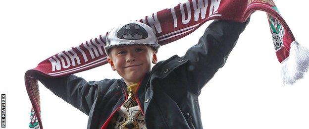 Northampton supporters celebrate