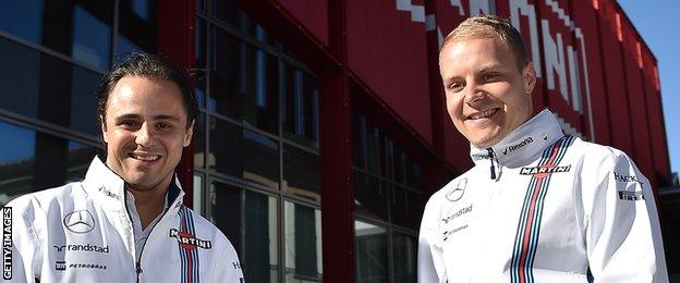 Felipe Massa and Valtteri Bottas