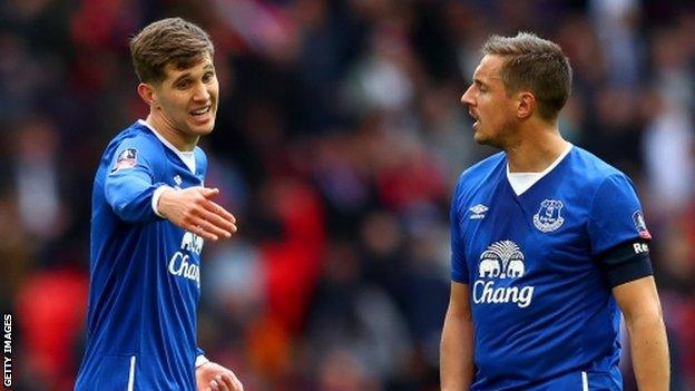 John Stones and Phil Jagielka