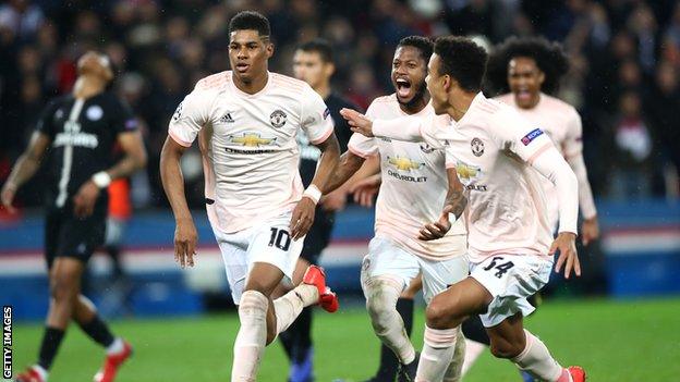 Marcus Rashford celebrates