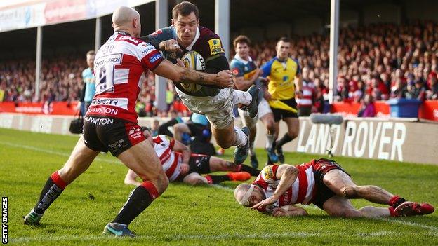 Tim Visser try for Harlequins