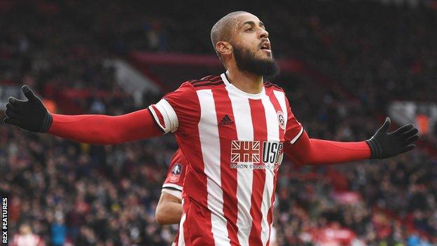 Leon Clarke in action for Sheffield United