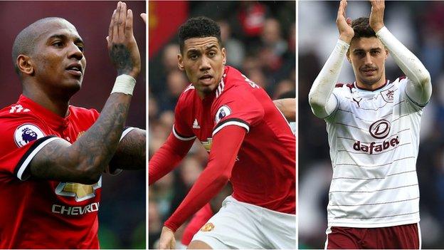 Ashley Young, Chris Smalling, Matthew Lowton