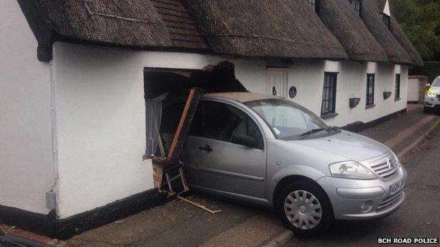 Car in cottage on Church Lane, Milton