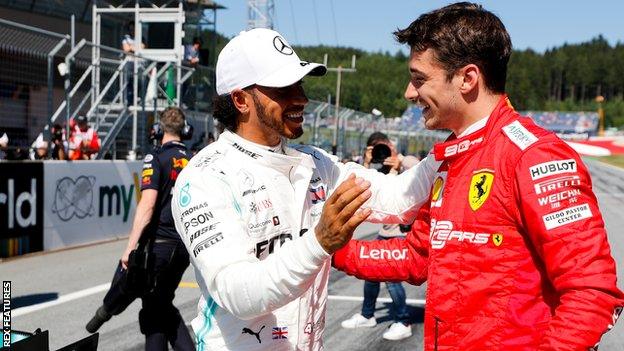 Lewis Hamilton and Charles Leclerc