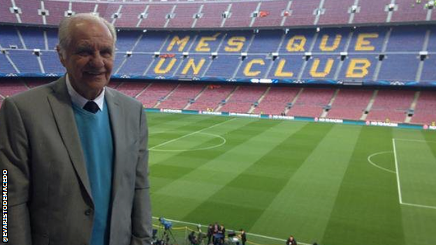 Evaristo de Macedo at Camp Nou