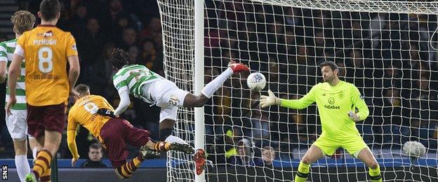 Craig Gordon's save denies Louis Moult