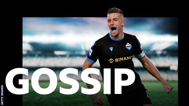 Sergej Milinkovic-Savic with the BBC Sport gossip logo