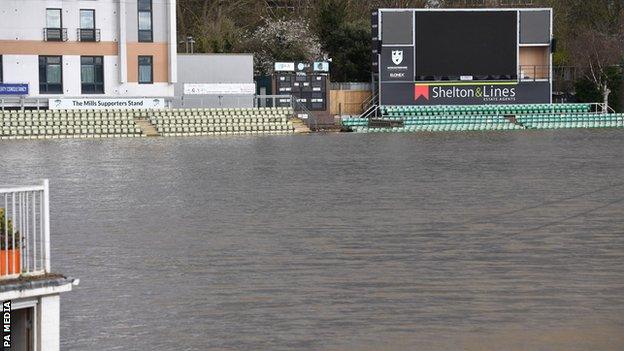 New Road Worcester flooded in February 2020