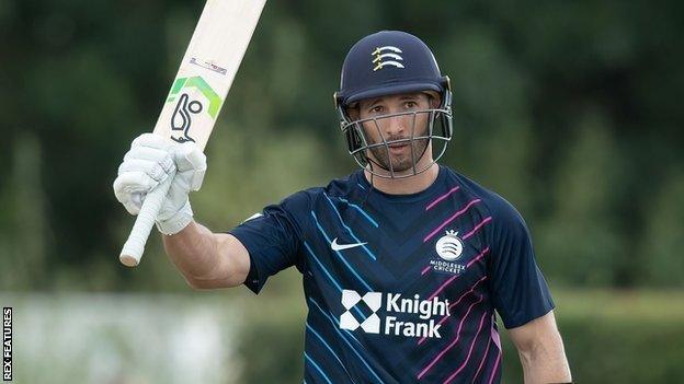 Pieter Malan playing for Middlesex