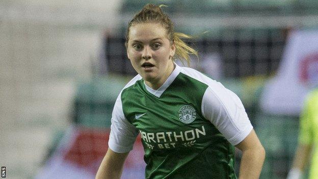 Hibs midfielder Lucy Graham