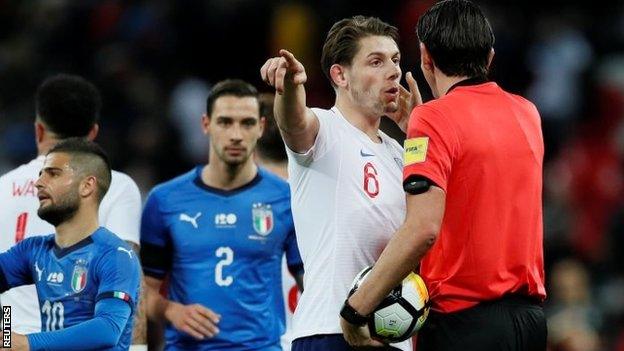 England debutant James Tarkowski