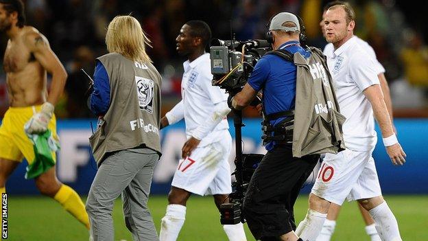 Wayne Rooney after Algeria game in 2010 World Cup