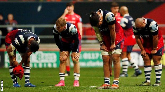 Bristol players dejected