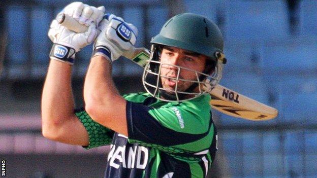 Stuart Thompson was the best of the Irish with the bat against Afghanistan in the first T20