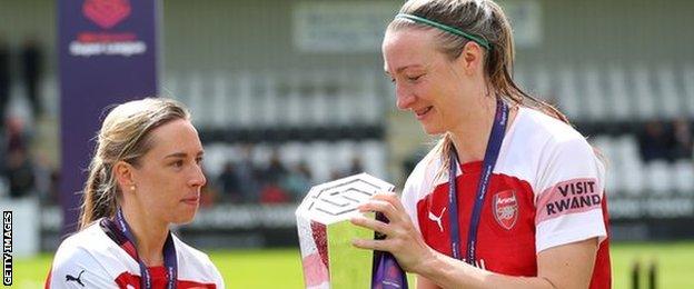 Arsenal Women team-mates Jordan Nobbs and Louise Quinn