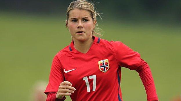 Andrine Hegerberg made her senior international debut for Norway at just 18 against Sweden in 2012.