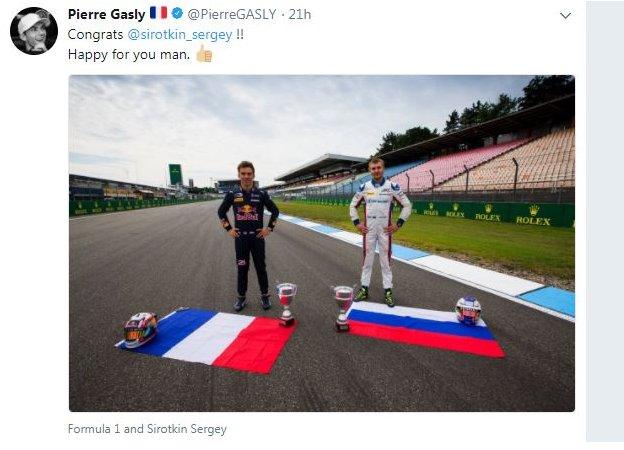 Pierre Gasly on Twitter