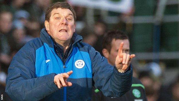 St Johnstone manager Tommy Wright