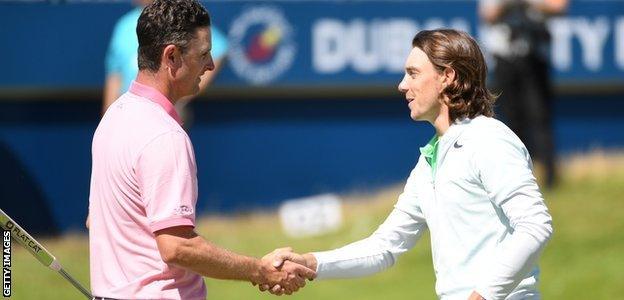 English golf players Justin Rose and Tommy Fleetwood