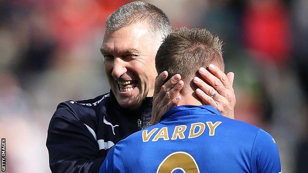 Nigel Pearson and Jamie Vardy