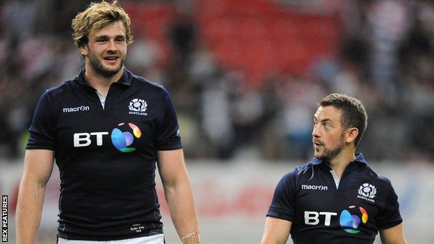 Scotland's Richie Gray and Greig Laidlaw